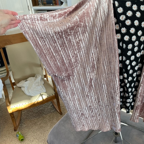 NWT Francesca OS pink velvet drape shawl vest open front kimono - Picture 7 of 9